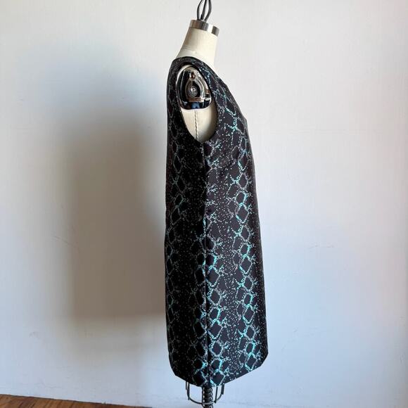 DIANE VON FURSTENBERG Bold Print Black 2 Piece Set - Sheath Dress & Jacket - Picture 4 of 15